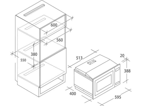 HOOVER HMB20/1 GDFX FORNO MICROONDA